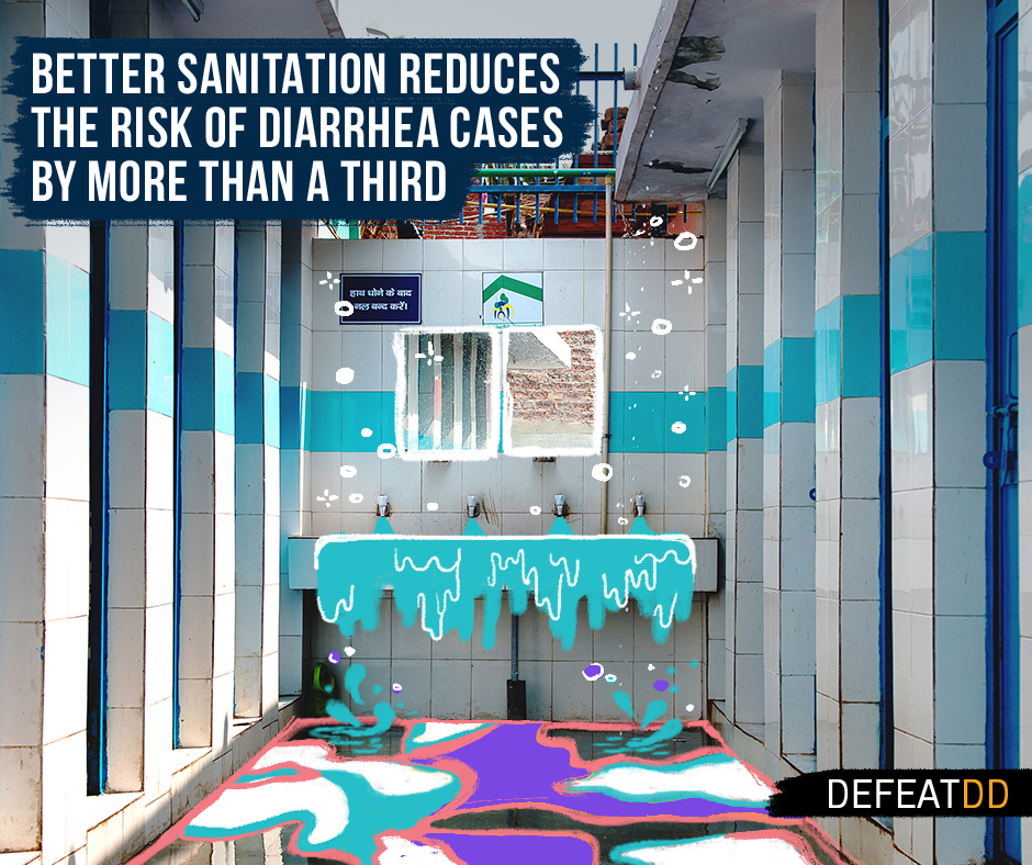 Better sanitation reduces the risk of diarrhea by more than a third 