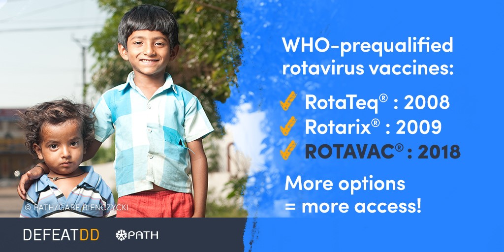 List of three WHO prequalified rotavirus vaccines, ending with ROTAVAC
