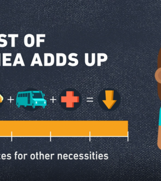 Graphic with title "The cost of diarrhea adds up"