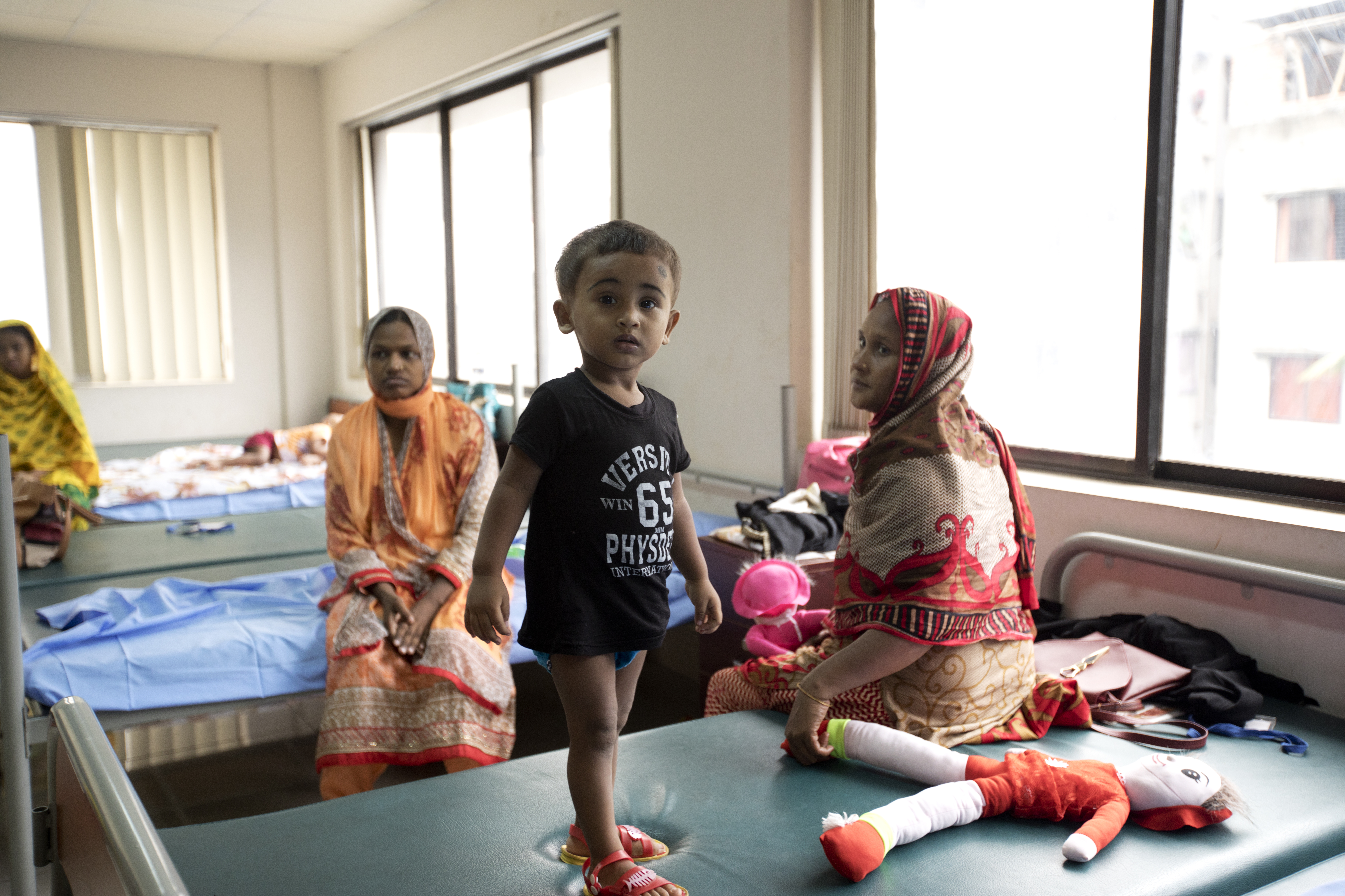 Young boy at a hospital in Bangladesh