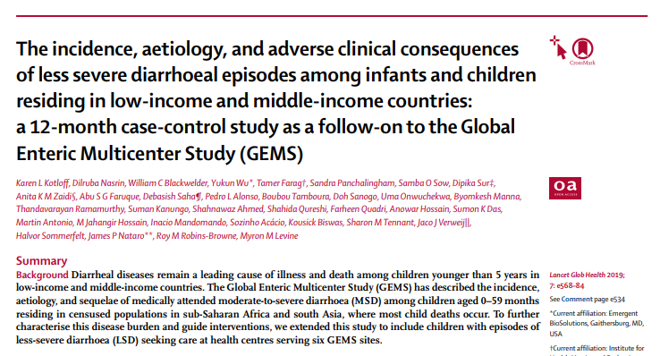 Screen shot of publication in The Lancet Global Health
