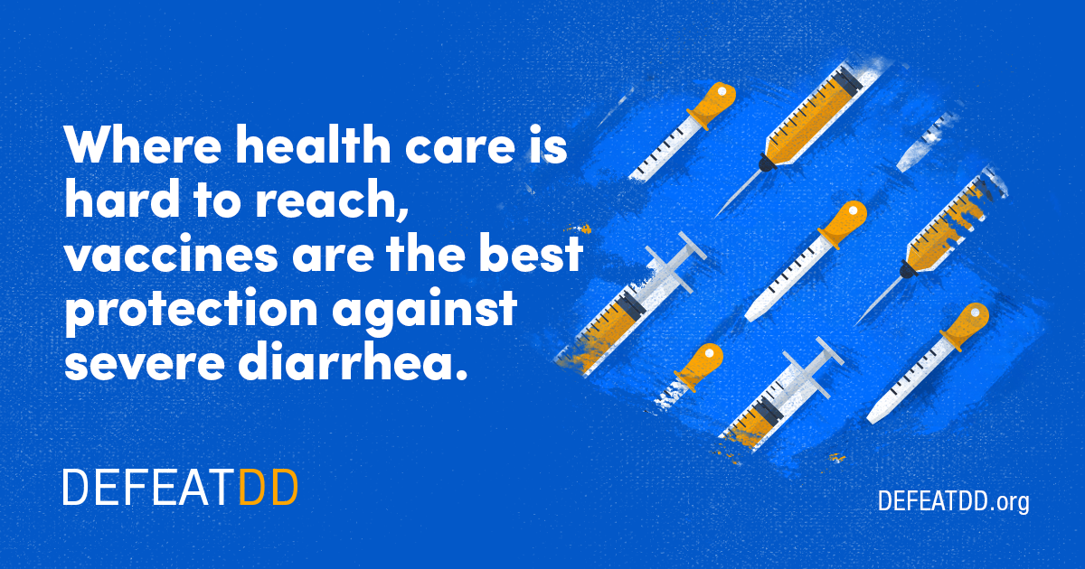 Where healthcare is hard to reach, vaccines are the best protection against severe diarrhea. 