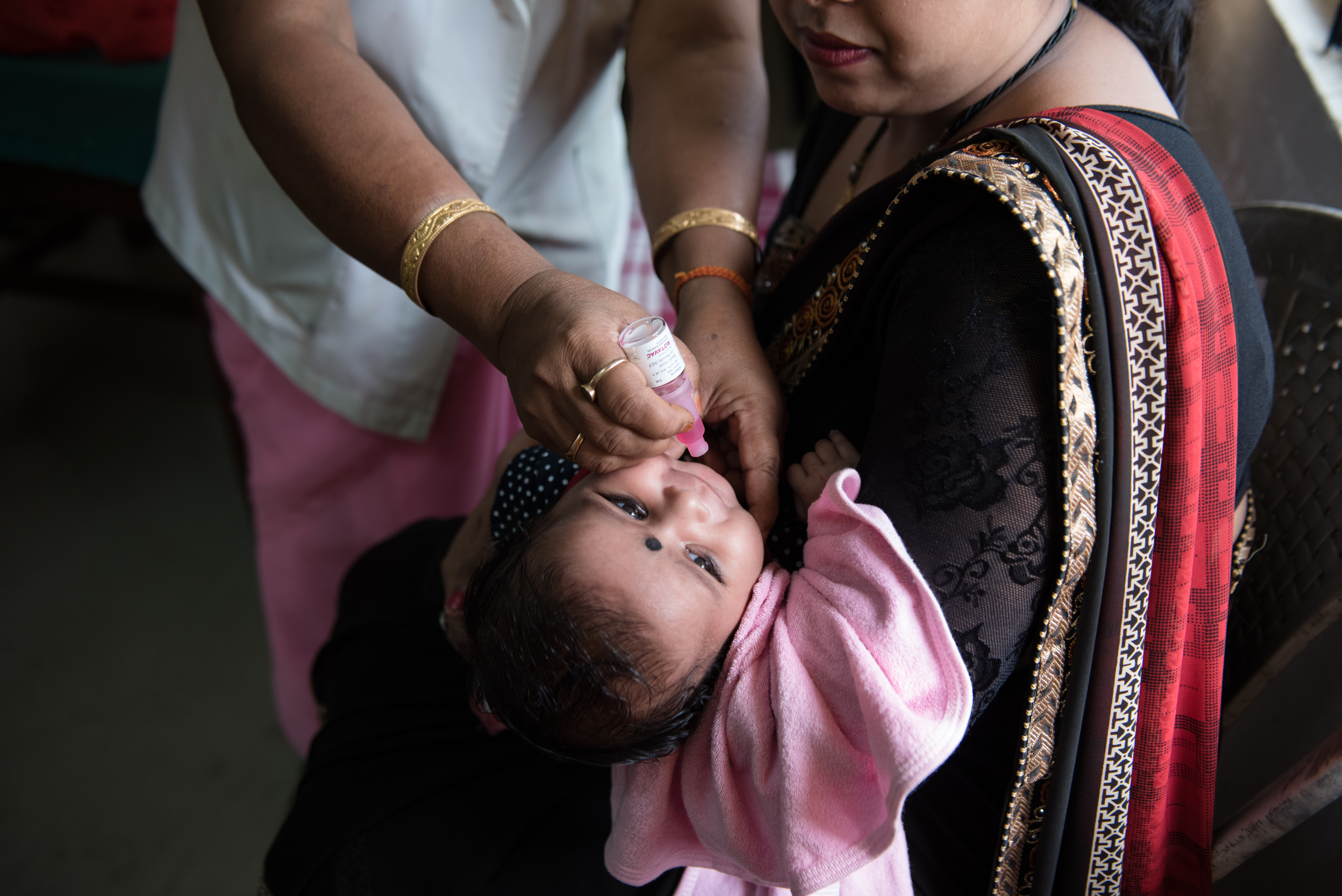 Infant receives ROTAVAC in India. Monica Tiwari/IVAC