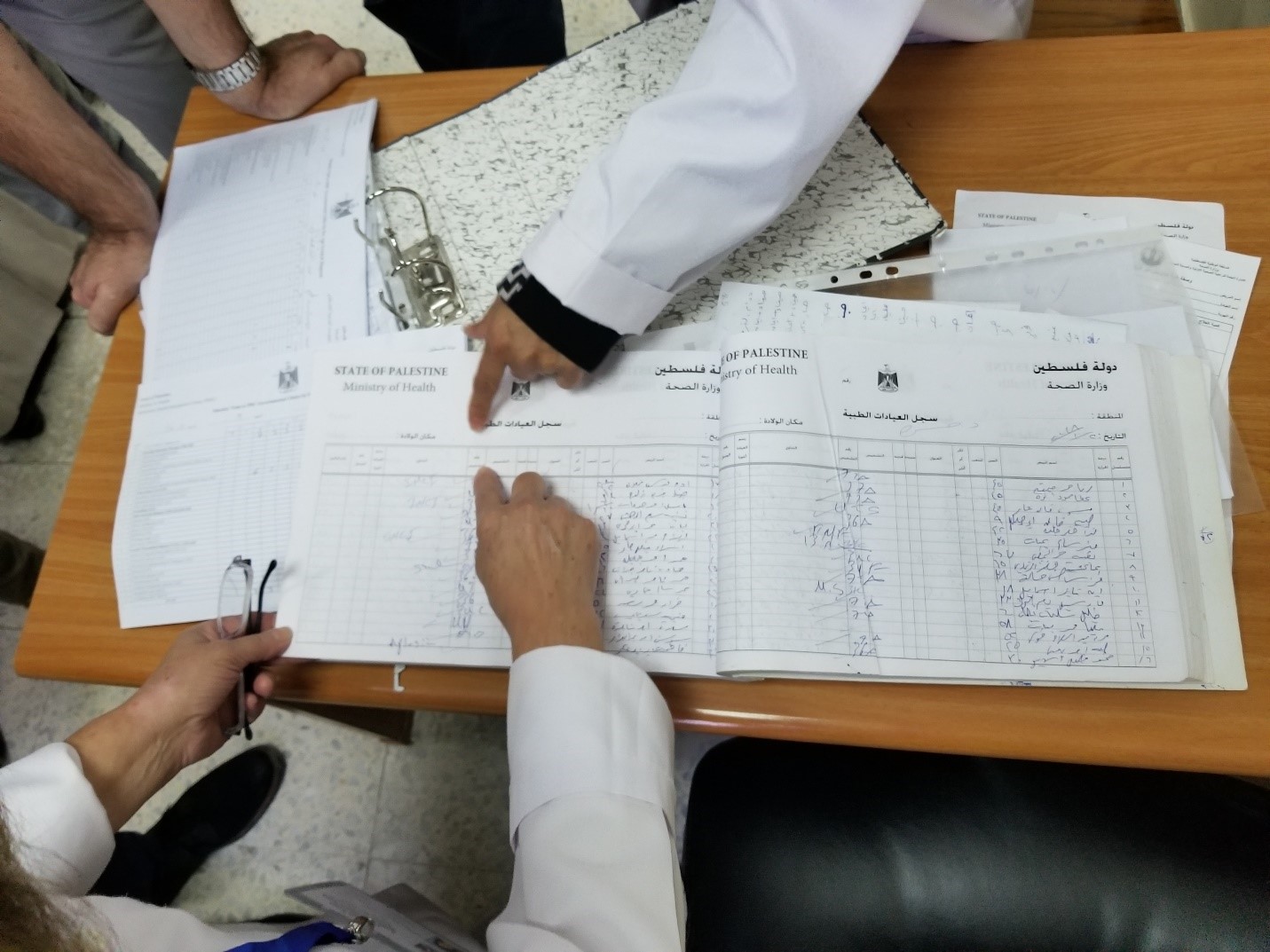Palestinian Ministry of Health case log book