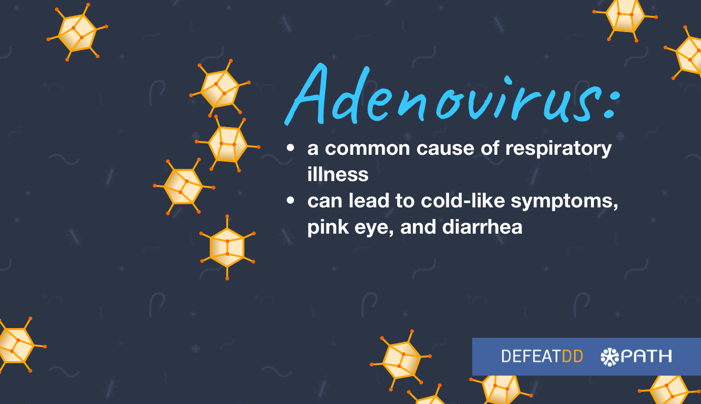 Adenovirus is a respiratory illness that can also lead to diarrhea.