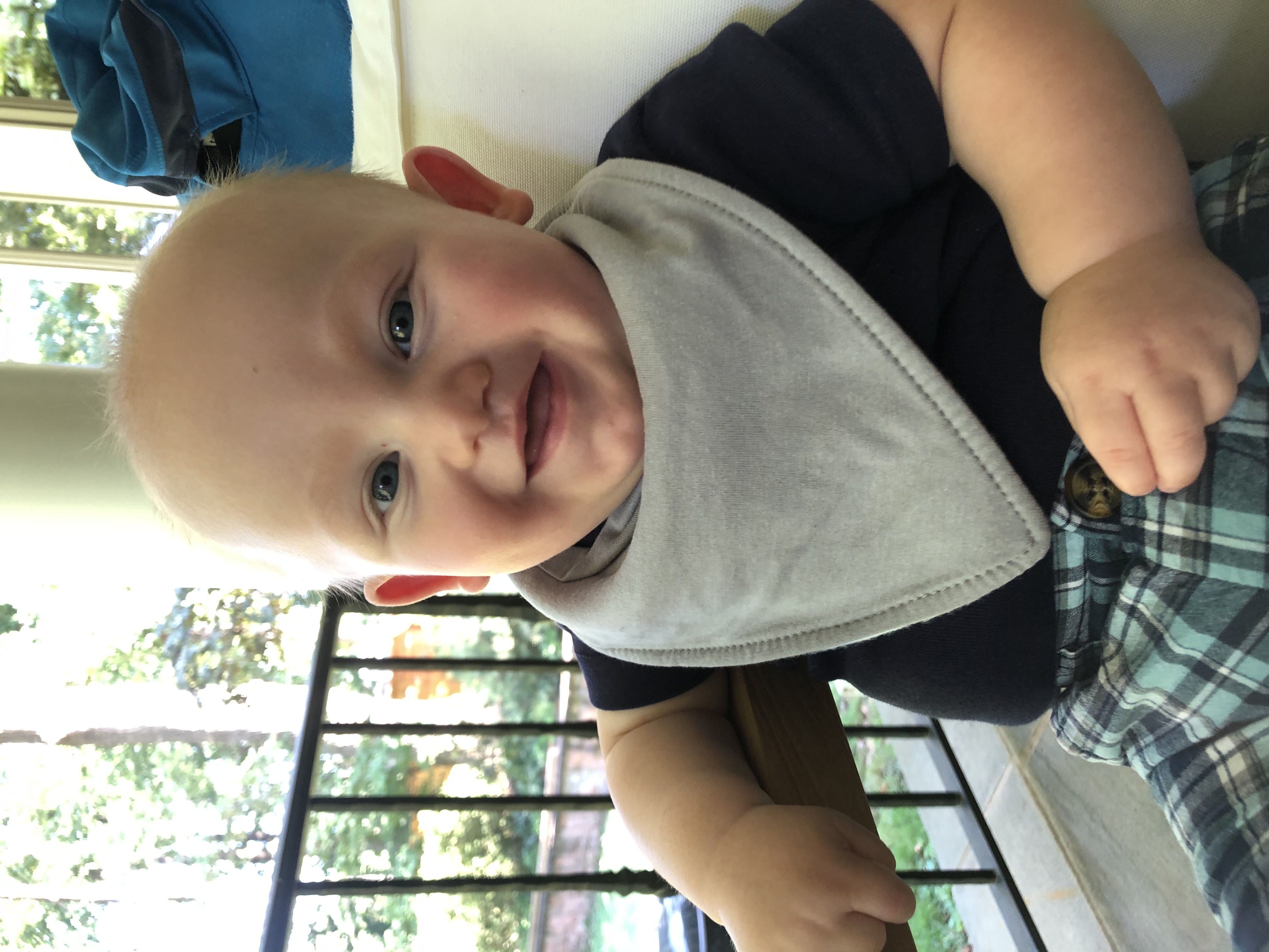 Miles Kallen smiling at 6 months of age