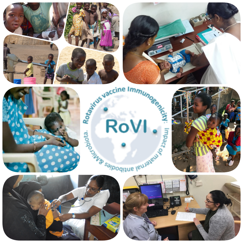 Collage of photos with RoVI study logo