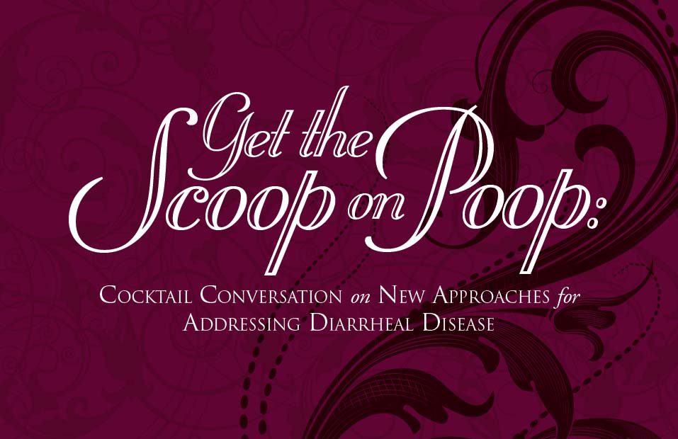 The Scoop on Poop cocktail party invitation
