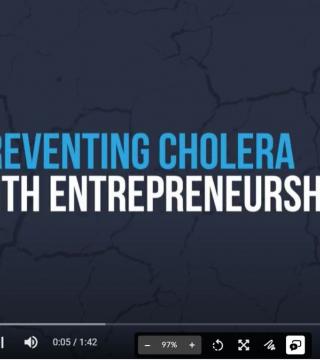 Preventing cholera with entrepreneurship video title thumbnail
